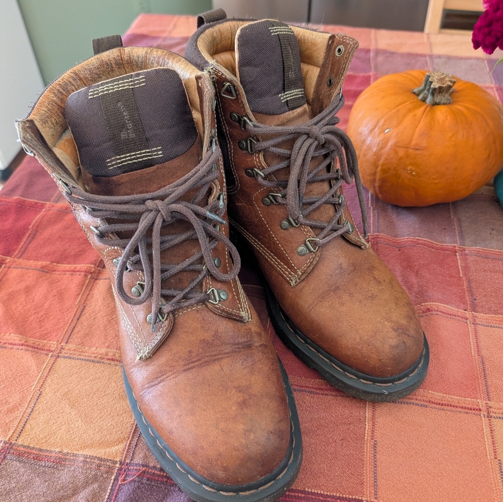 Dr. Martens Brown Leather Heavy Duty Lace-Up Boots